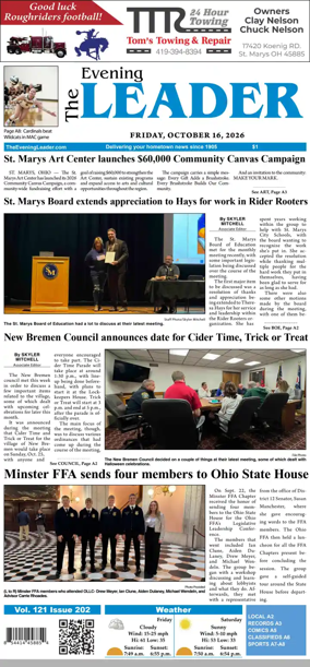 Cover of The Evening Leader