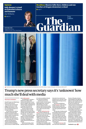 Cover of The Guardian (USA)