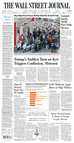 Cover of The Wall Street Journal