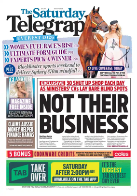 Cover of The Daily Telegraph (Sydney)