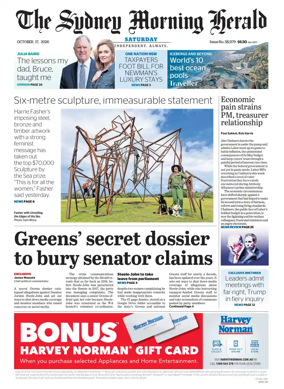 Cover of The Sydney Morning Herald