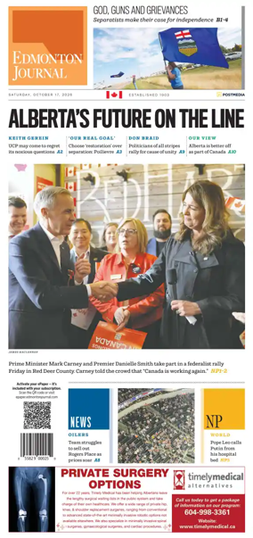 Cover of Edmonton Journal