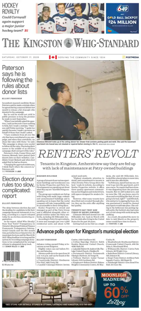Cover of Kingston Whig-Standard