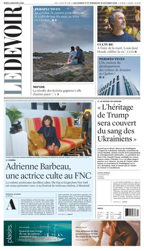 Cover of Le Devoir