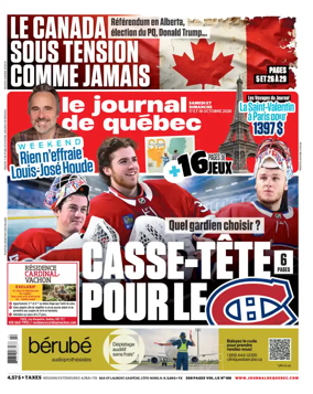 Cover of Le Journal de Quebec