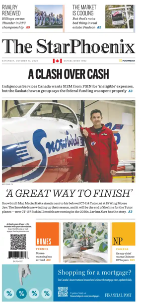 Cover of Saskatoon StarPhoenix