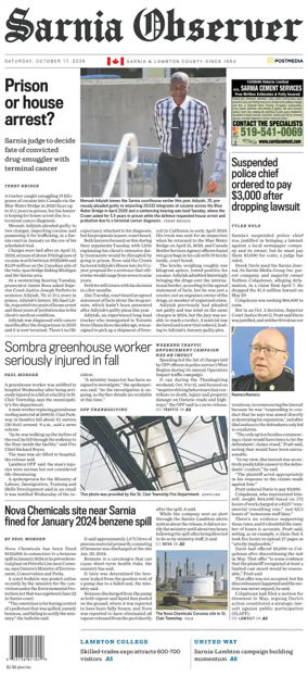 Cover of The Observer (Sarnia)