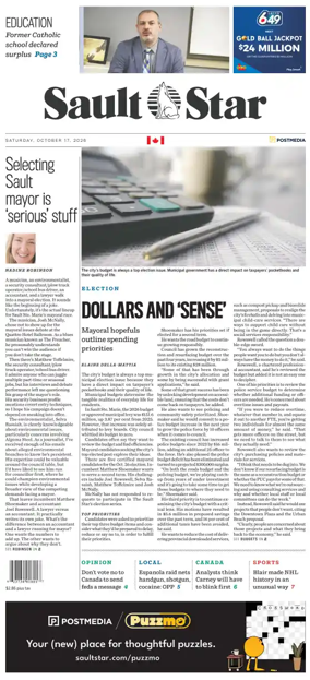 Cover of The Sault Star