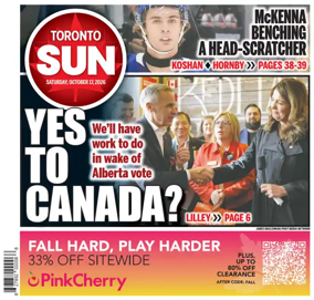 Cover of Toronto Sun