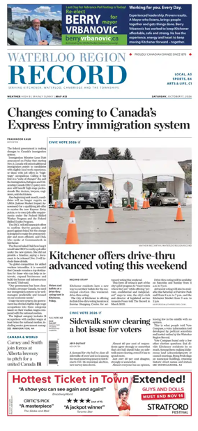 Cover of Waterloo Region Record