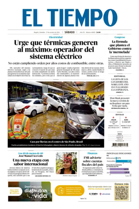 Cover of El Tiempo (Bogota)