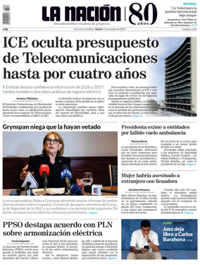 Cover of La Nacion (Costa Rica)