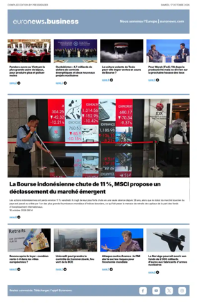Cover of Euronews Business (French)