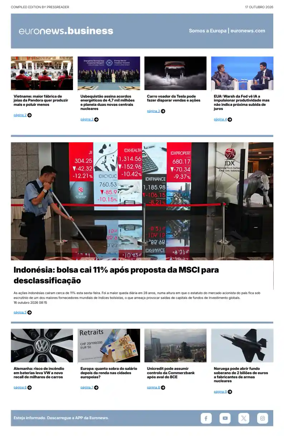 Cover of Euronews Business (Portuguese)