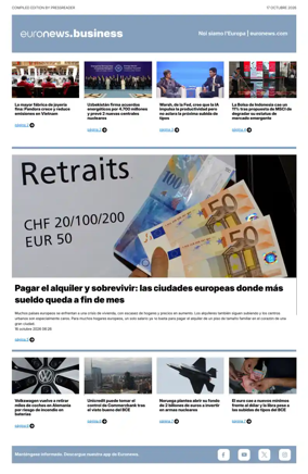 Cover of Euronews Business (Spanish) Compiled Edition