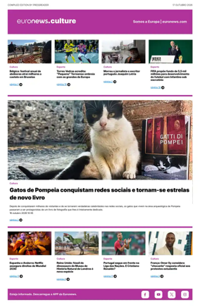 Cover of Euronews Culture and Sport (Portuguese)
