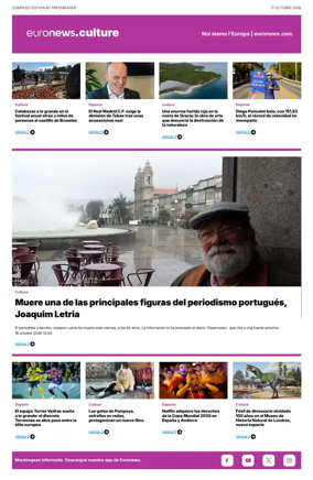 Cover of Euronews Culture and Sport (Spanish) Compiled Edition