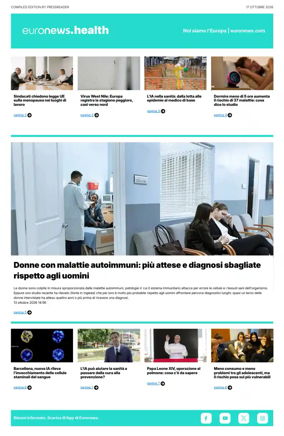 Cover of Euronews Health (Italian)