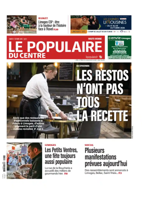 Cover of Le Populaire du Centre (Haute-Vienne)