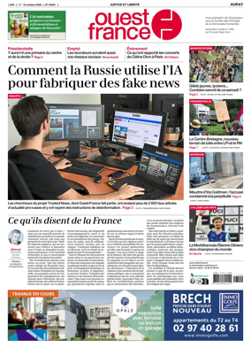 Cover of Ouest France (Auray)
