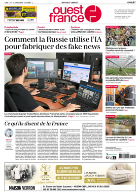 Cover of Ouest France (Cholet)