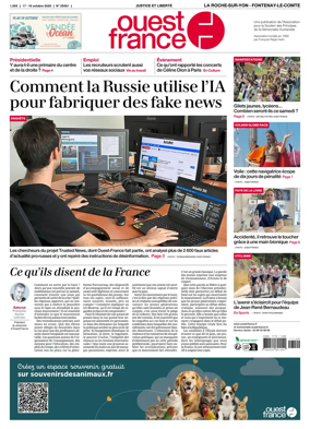 Cover of Ouest France (La Roche-sur-Yon - Fontenay-le-Comte)