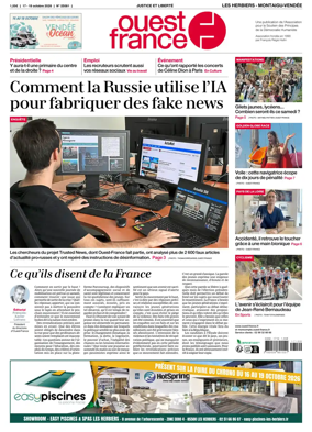 Cover of Ouest France (Les Herbiers / Montaigu)