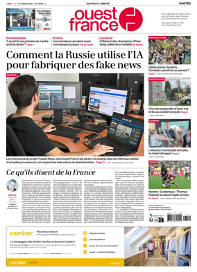 Cover of Ouest France (Nantes)