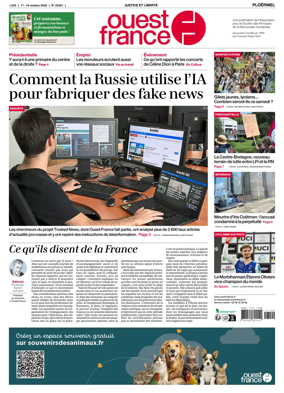 Cover of Ouest France (Ploermel)