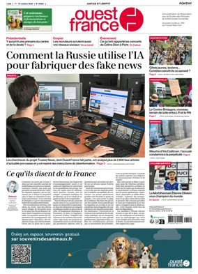 Cover of Ouest France (Pontivy)