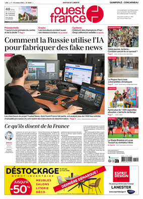 Cover of Ouest-France (Quimperle Concarneau)