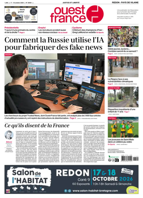 Cover of Ouest France (Redon / Pays de Vilaine)