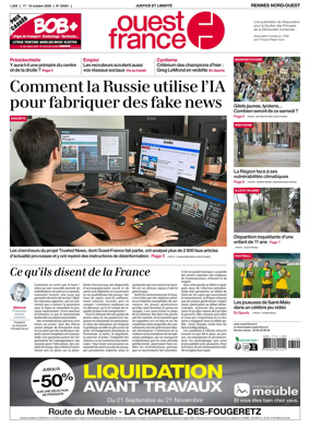 Cover of Ouest-France (Rennes Nord-Ouest)