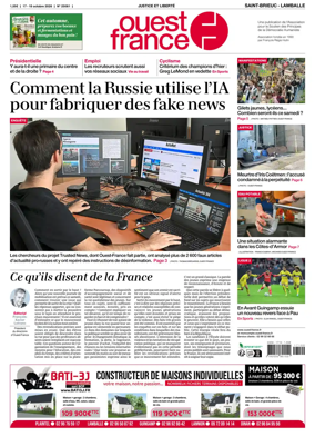 Cover of Ouest-France (Saint-Brieuc Lamballe)