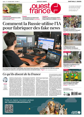 Cover of Ouest France (Saint-Malo)