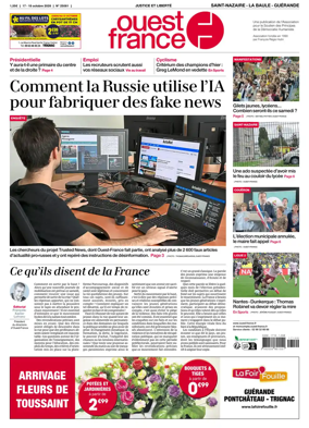 Cover of Ouest France (Saint-Nazaire La Baule Guerande)