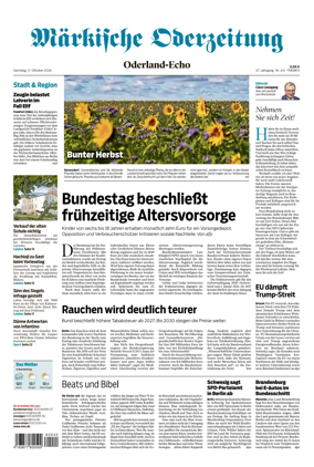 Cover of Markische Oderzeitung Oderland-Echo