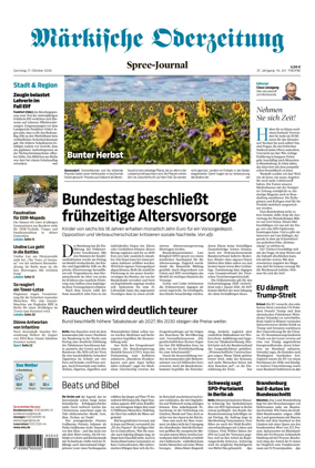 Cover of Markische Oderzeitung Spree-Journal