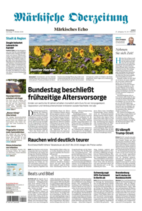 Cover of Markische Oderzeitung Strausberg