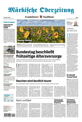 Cover of Markische Oderzeitung Frankfurt (Oder)