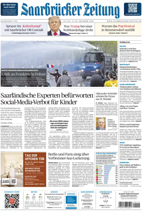 Cover of Saarbruecker Zeitung