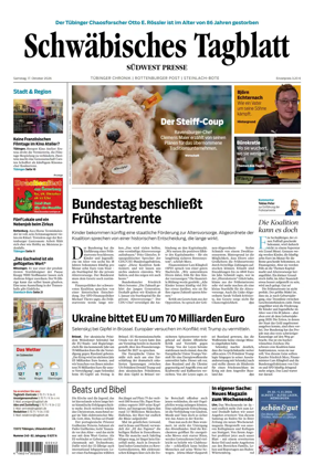 Cover of Schwabisches Tagblatt - Tubinger Chronik