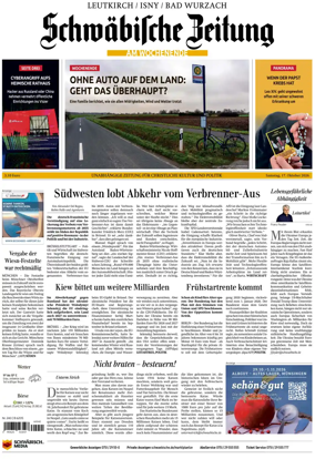 Cover of Schwabische Zeitung (Leutkirch / Isny / Bad Wurzach)