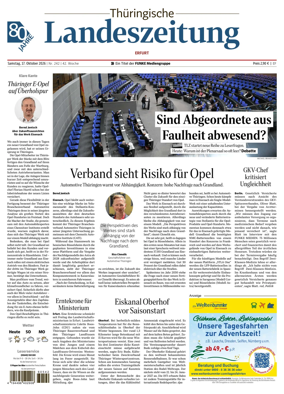 Cover of Thuringische Landeszeitung (Erfurt)