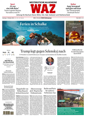 Cover of Westdeutsche Allgemeine Zeitung (Bochum)