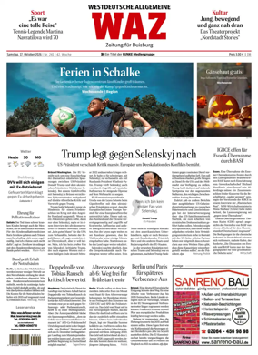 Cover of Westdeutsche Allgemeine Zeitung (Duisburg)
