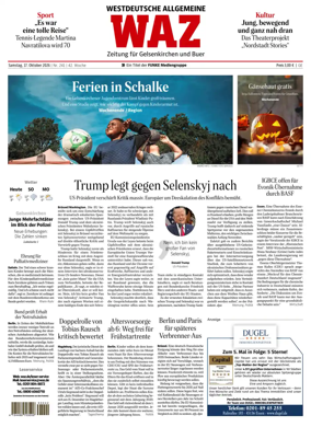 Cover of Westdeutsche Allgemeine Zeitung (Gelsenkirchen)