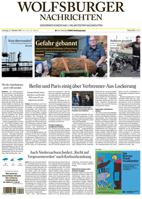 Cover of Wolfsburger Nachrichten (Wolfsburg-Gifhorn)