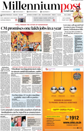 Cover of Millennium Post (Kolkata)