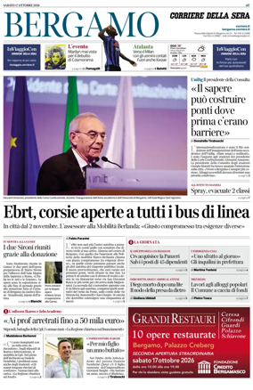 Cover of Corriere della Sera (Bergamo)